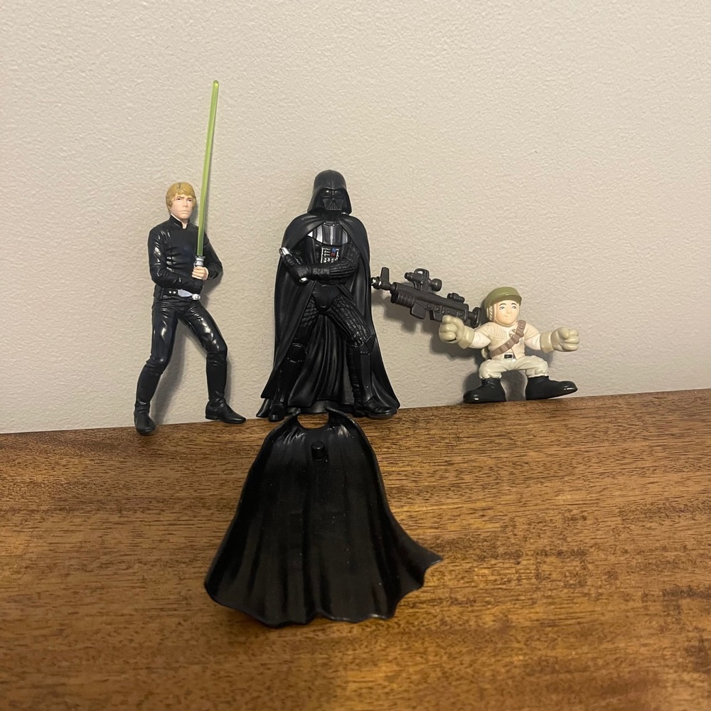 Star Wars Kids Action Figure Lot Black Luke Skywalker Darth Vader Trooper